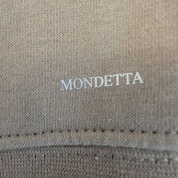 Mondetta Collared Pullover Womens XL Tan Fleece Lined Recycled Fabric Sweater - Picture 10 of 16